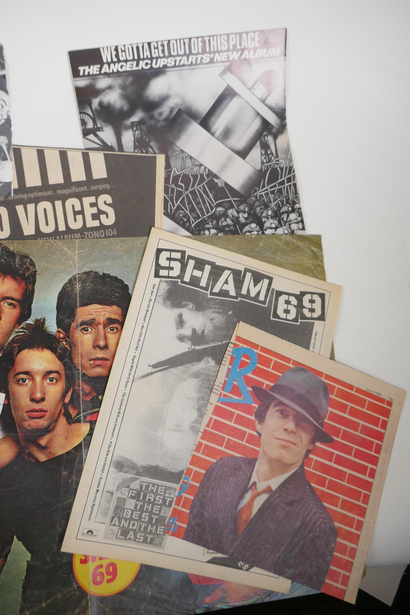 A quantity of punk ephemera to include shop display signs, stickers, flyers, press photos, newspaper - Image 5 of 5