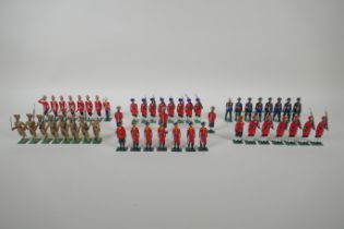 A quantity of painted lead Indian Regimental Military figures, to include the 102nd Bombay