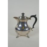 Hallmarked silver teapot, Birmingham 1925 Docker & Burn, 704g