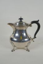 Hallmarked silver teapot, Birmingham 1925 Docker & Burn, 704g
