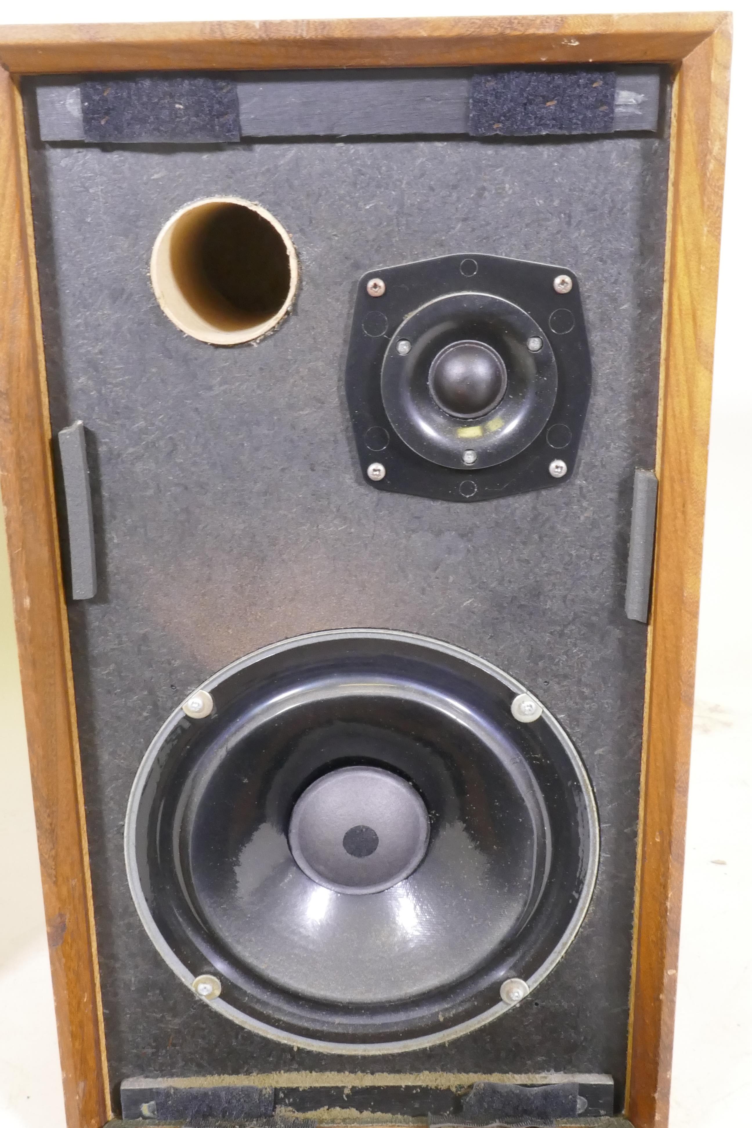 A pair of teak cased Goodmans Minister Hi-Fi speakers, 48cm high - Image 2 of 3