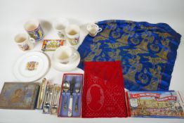 A quantity of Royal Commemorative porcelain and ephemera relating to Victoria, Edward VII, George V,