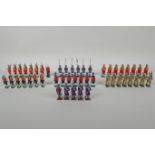 A quantity of painted lead Indian Regimental Military figures to include the 83rd Wallajahbad