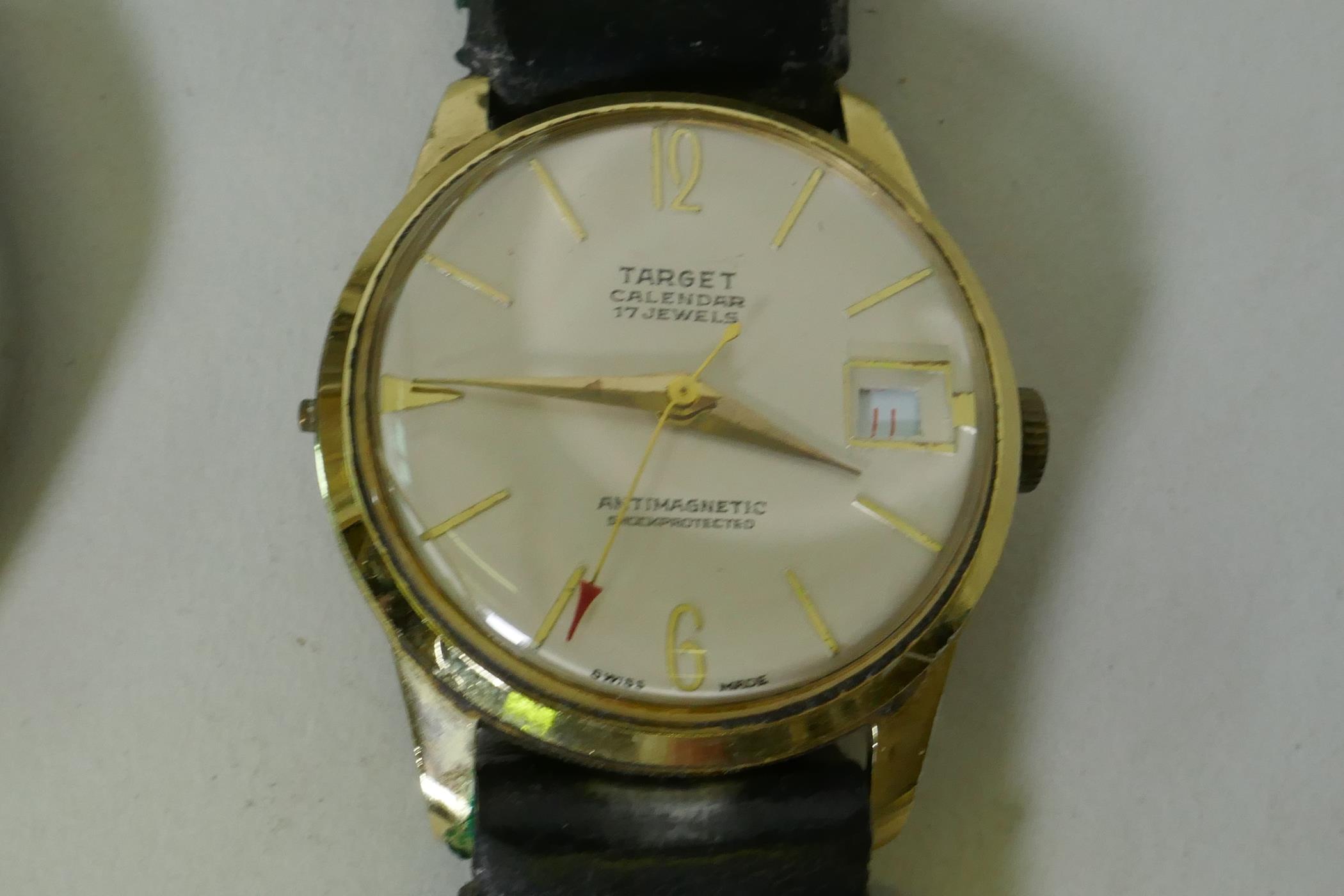 A Seiko automatic stainless steel gentleman's wristwatch, with straps and a vintage Target automatic - Image 3 of 4