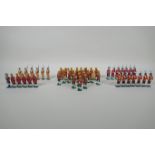 A quantity of painted lead Indian Regimental military figures, to include The 14th Ferozepore Sikh