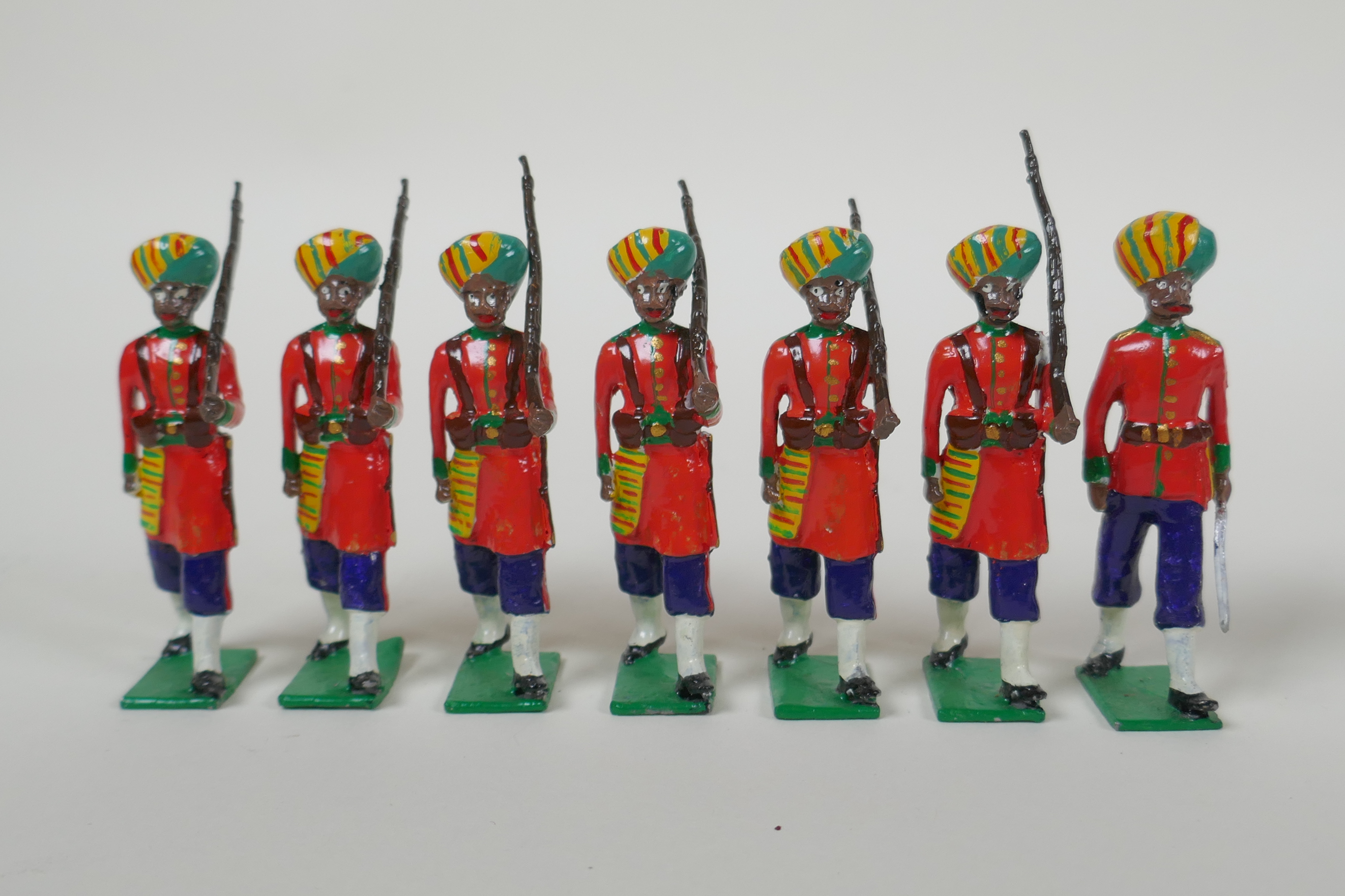 A quantity of painted lead Indian Regimental military figures to include The 30th Hyderabad Cavalry, - Image 7 of 9