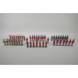 A quantity of painted lead Indian Regimental Military figures, to include the 102nd Bombay