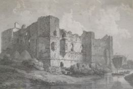 After T. Hearne, Newark Castle, engraved by W. Byrne and J. Sparrow, published 1796, 27 x 22cm