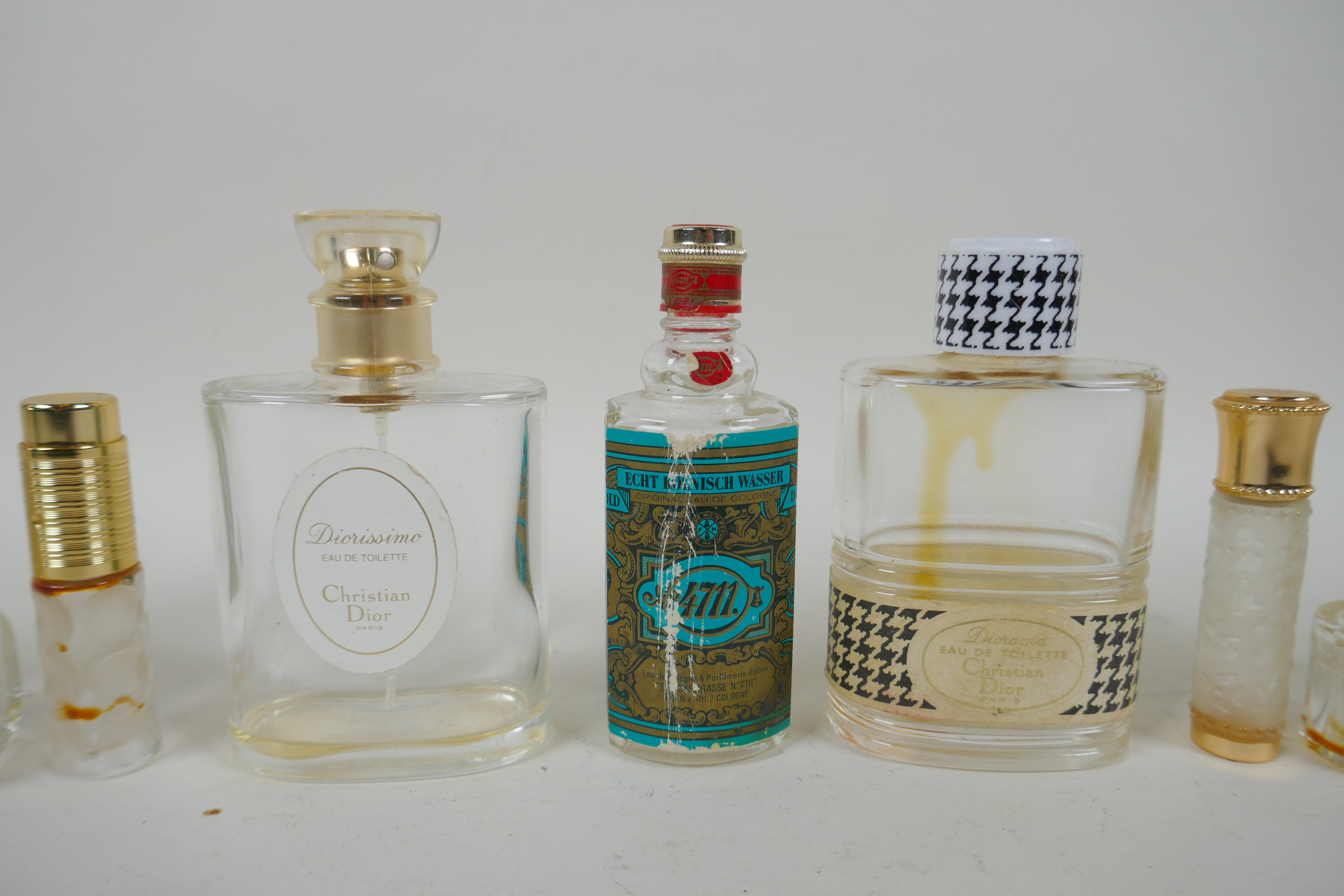 A collection of vintage perfume bottles including Christian Dior 'Diorissimo' and 'Diorama', - Image 3 of 4