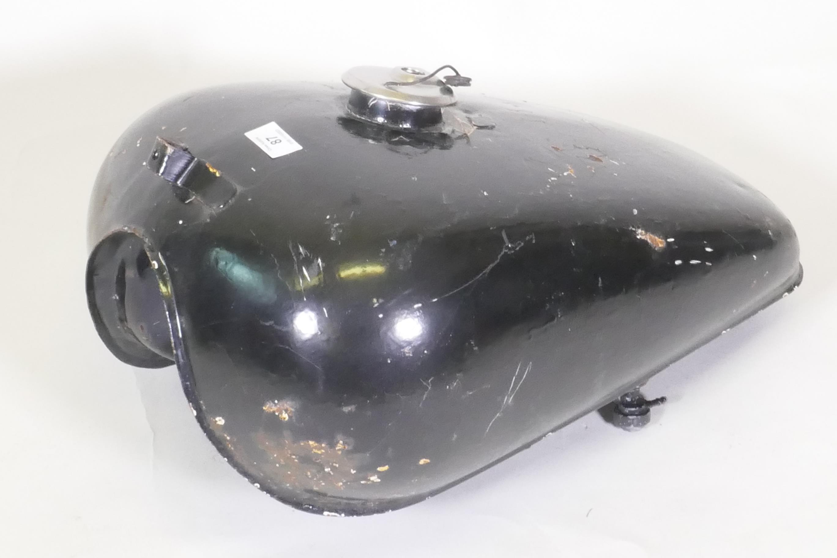 A vintage motorcycle petrol tank, 56cm long - Image 2 of 3