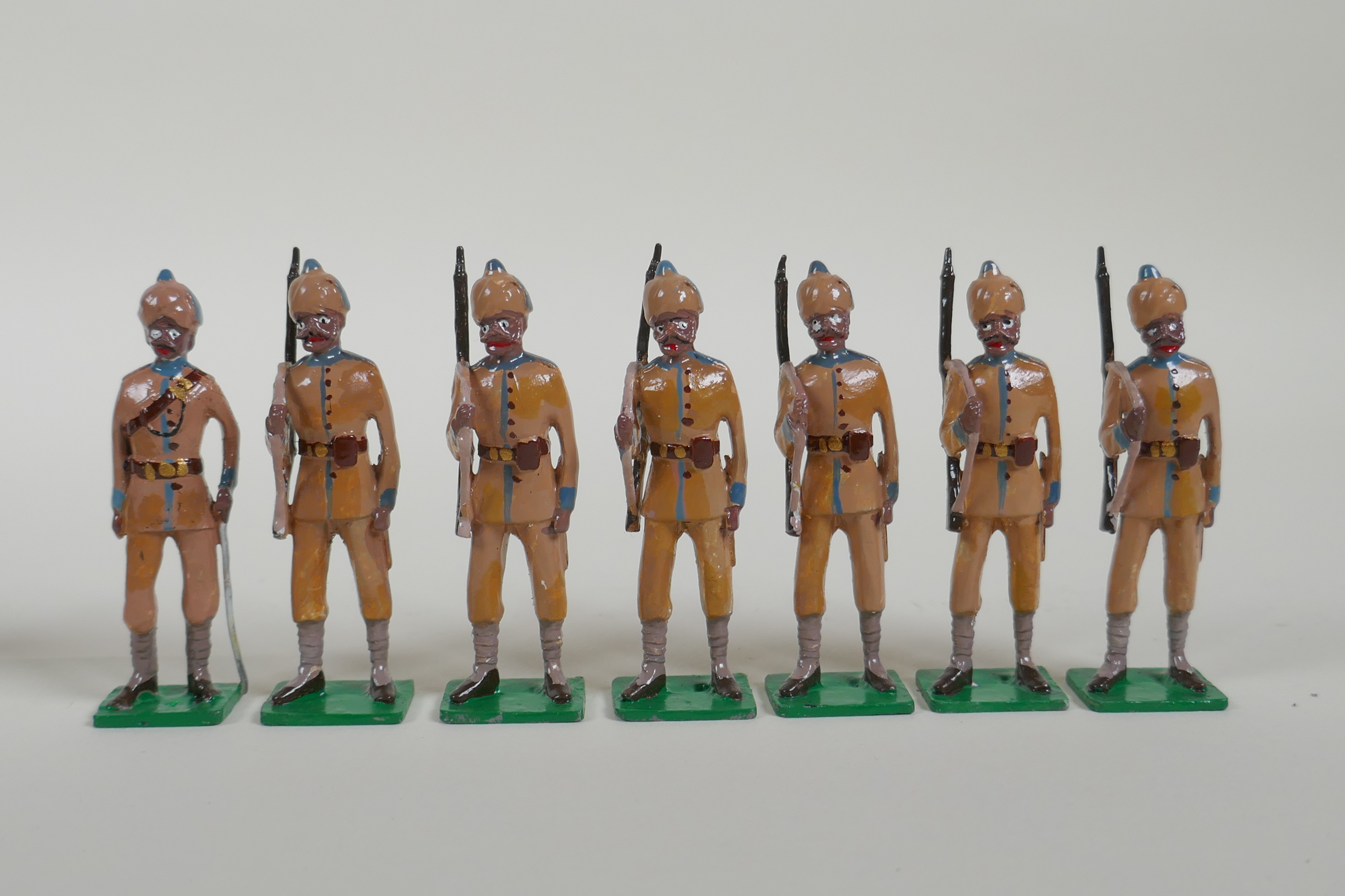 A quantity of painted lead Indian Regimental military figures to include The 30th Hyderabad Cavalry, - Image 5 of 9