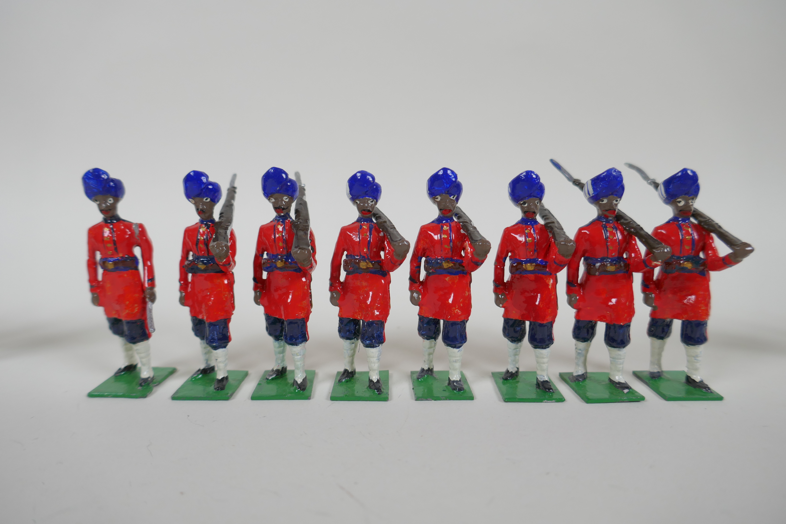 A quantity of painted lead Indian Regimental Military figures, to include the 102nd Bombay - Image 5 of 9