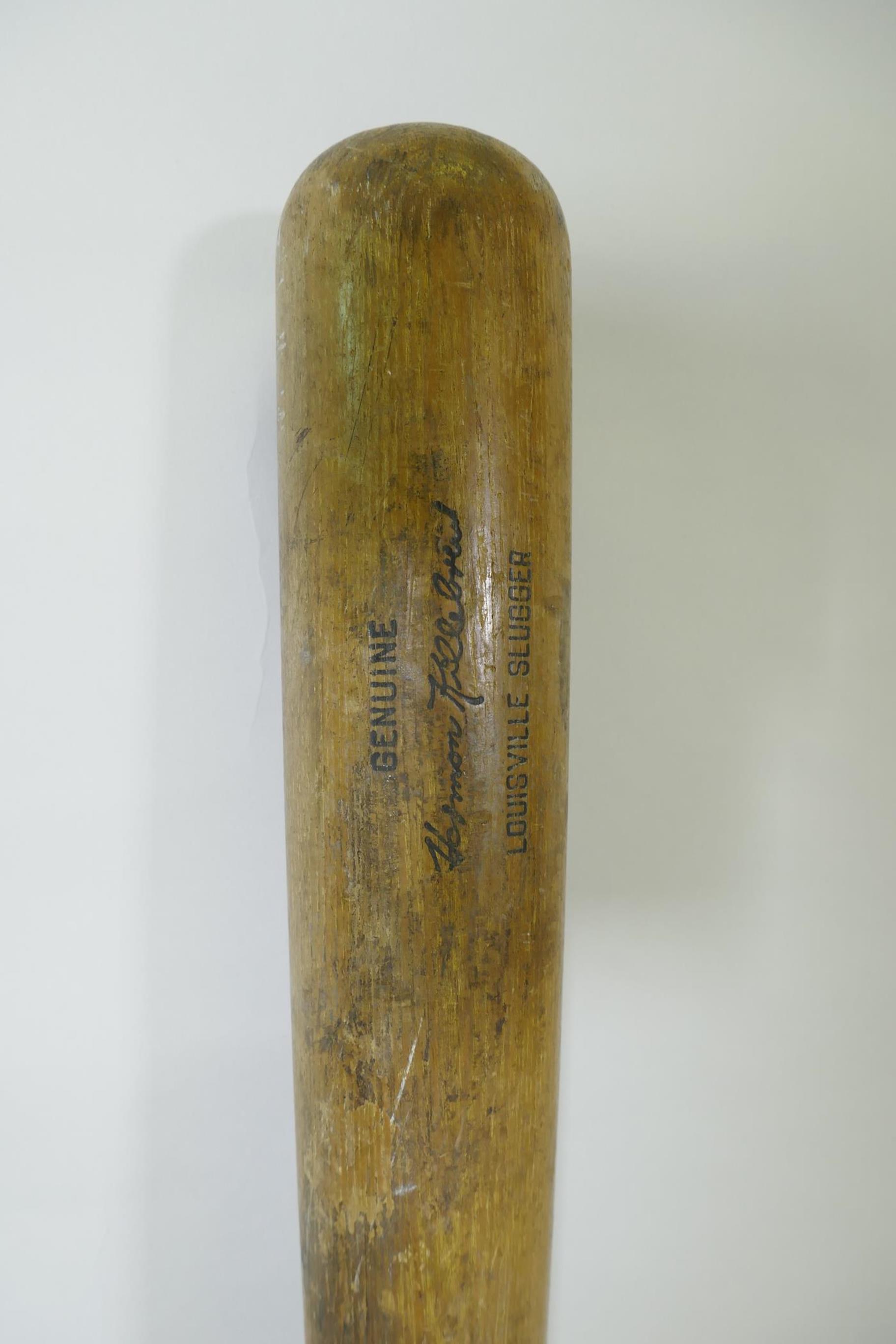 A Slazenger cricket bat, signed with players autographs, Pakistan 1971, Derbyshire, Surrey, - Image 10 of 10