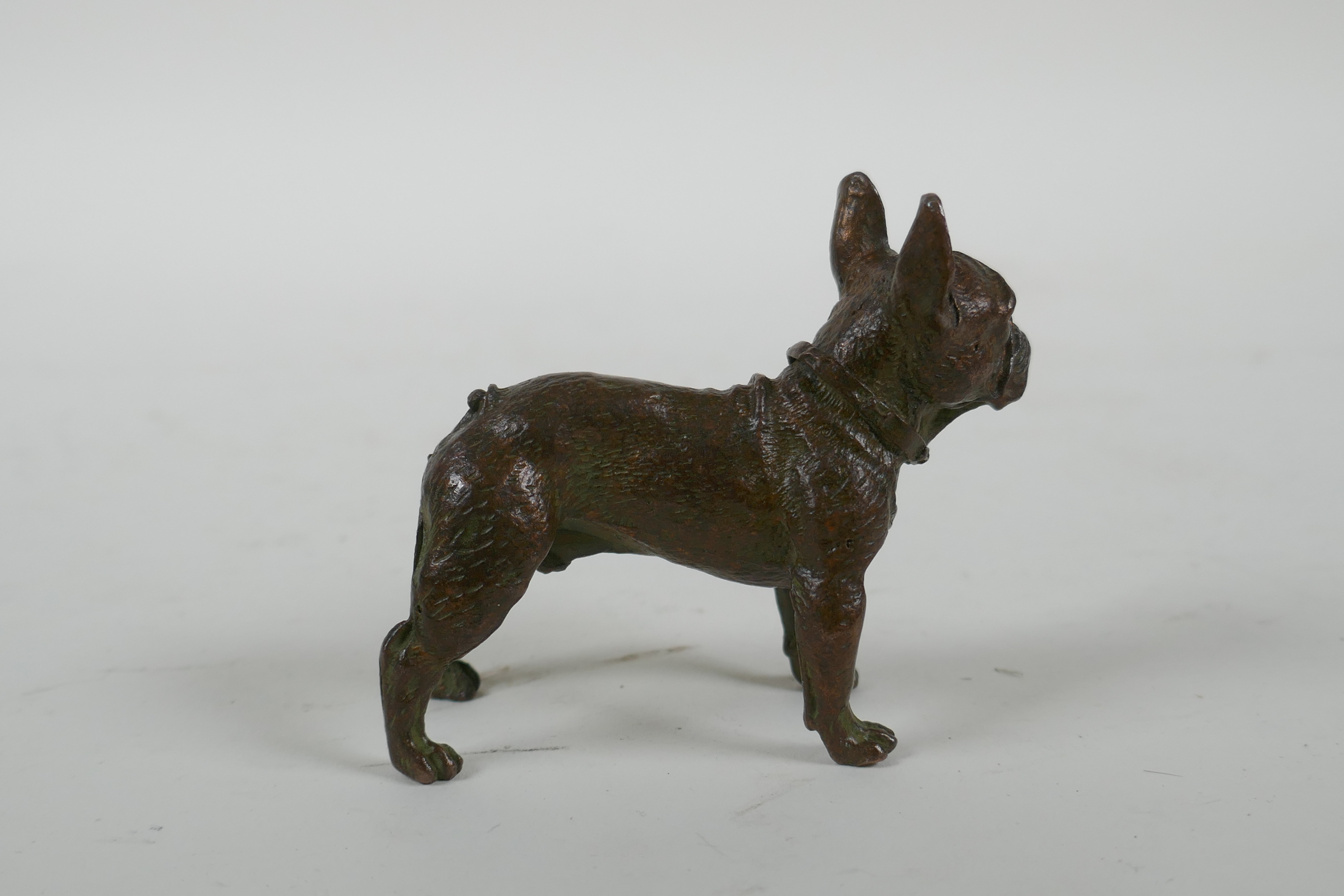 A bronze French bulldog, 7cm long - Image 3 of 3