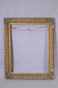 A C19th giltwood and composition picture frame, AF, rebate 71 x 92cm