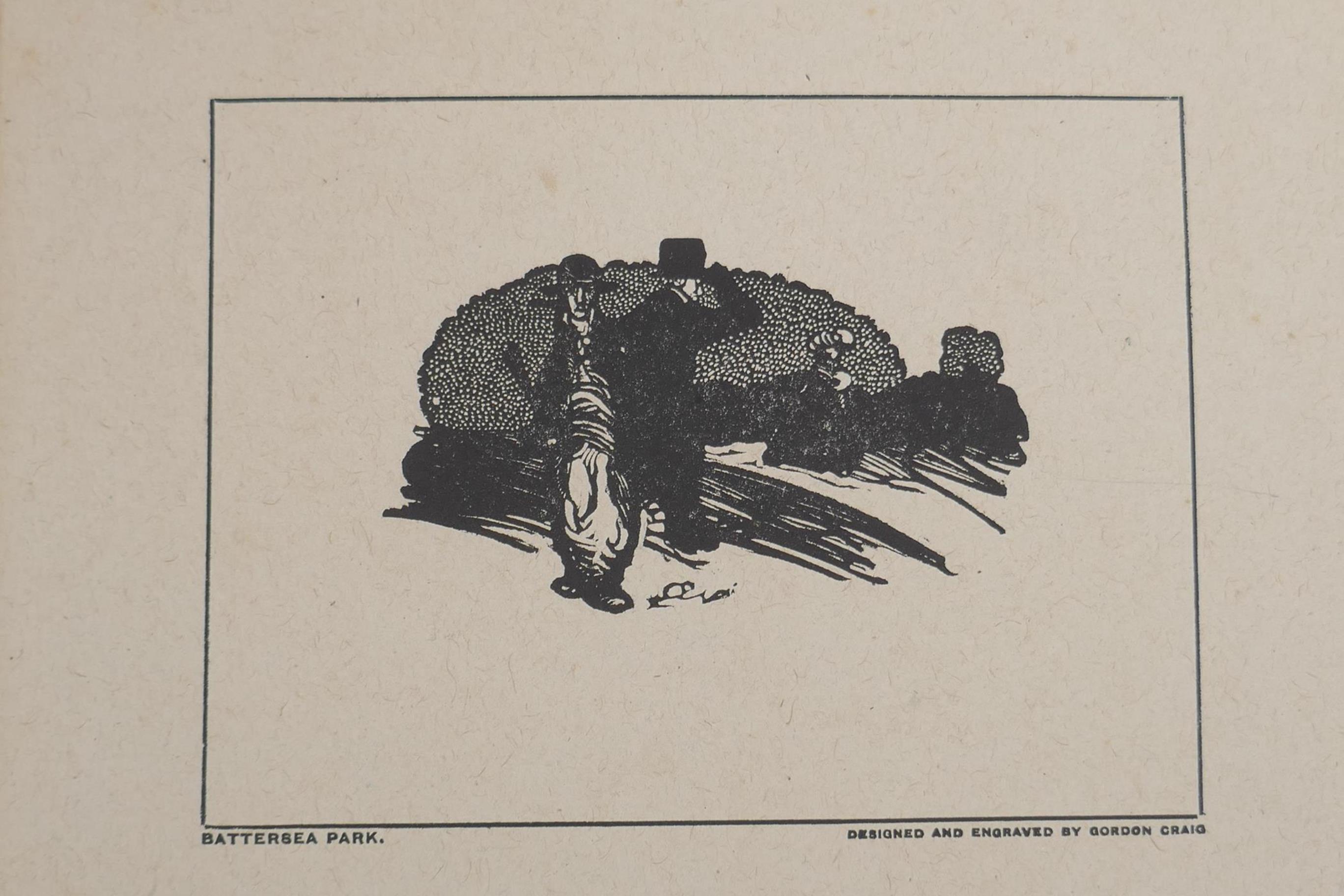 Edward Gordon Craig, (British, 1872-1966), Illustrating a Romance, woodcut, Battersea Park, - Image 3 of 4