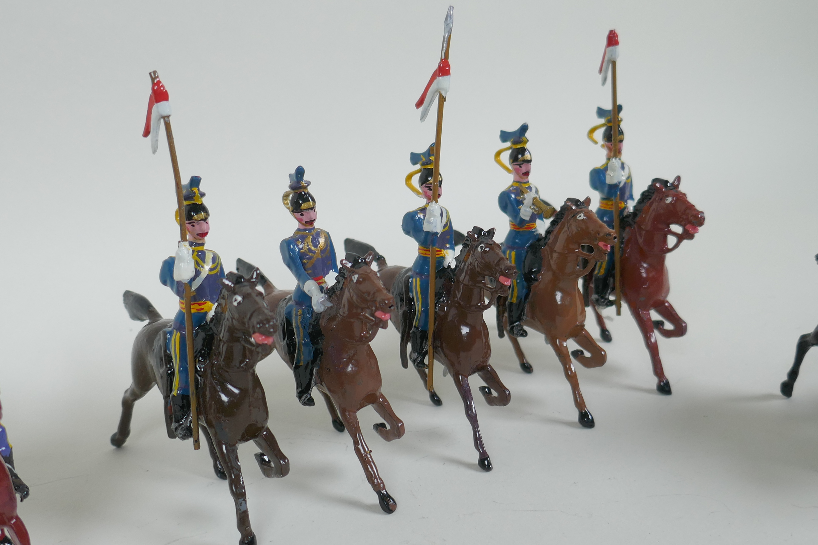 A quantity of Britains lead soldiers, mostly Cavalry units, and some miscellaneous metal figures, - Image 2 of 10