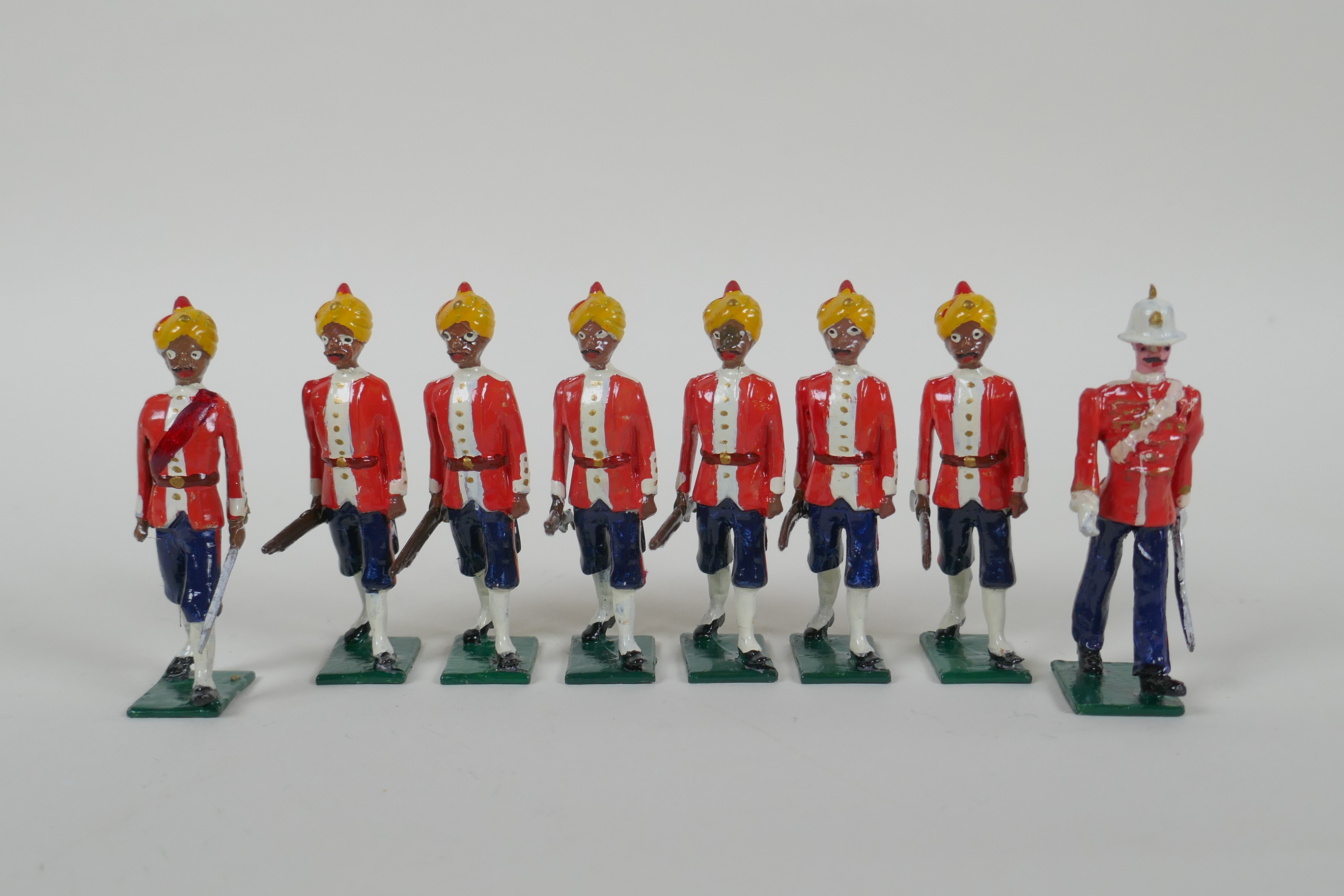 A quantity of painted lead Indian Regimental military figures to include The 30th Hyderabad Cavalry, - Image 2 of 9