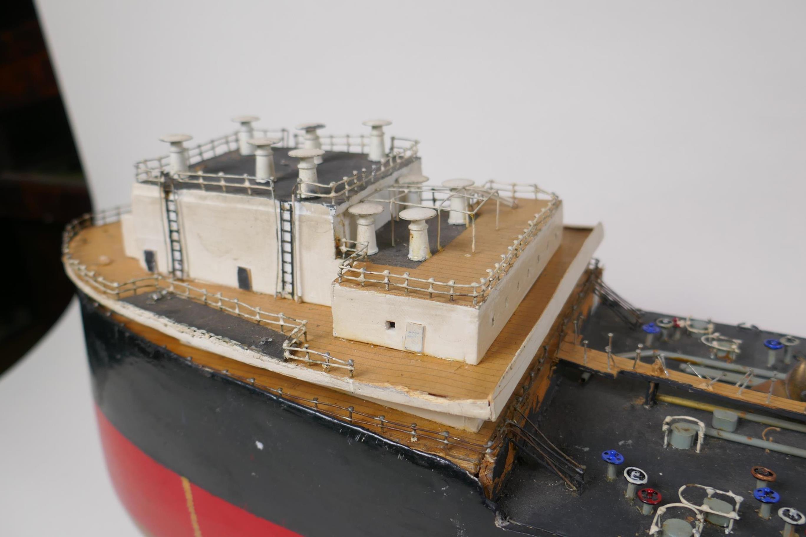 A scratch built motorised oil tanker, Katilysia, 96cm long - Image 6 of 7