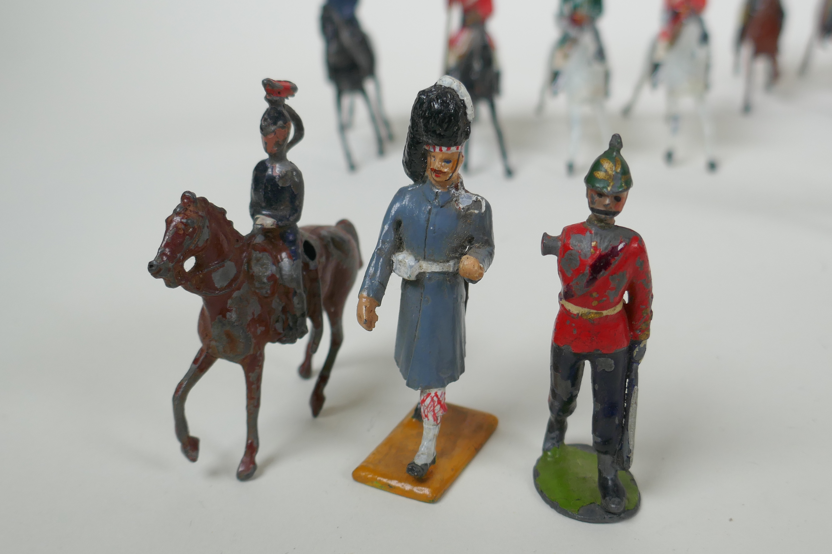 A quantity of Britains lead soldiers, mostly Cavalry units, and some miscellaneous metal figures, - Image 10 of 10