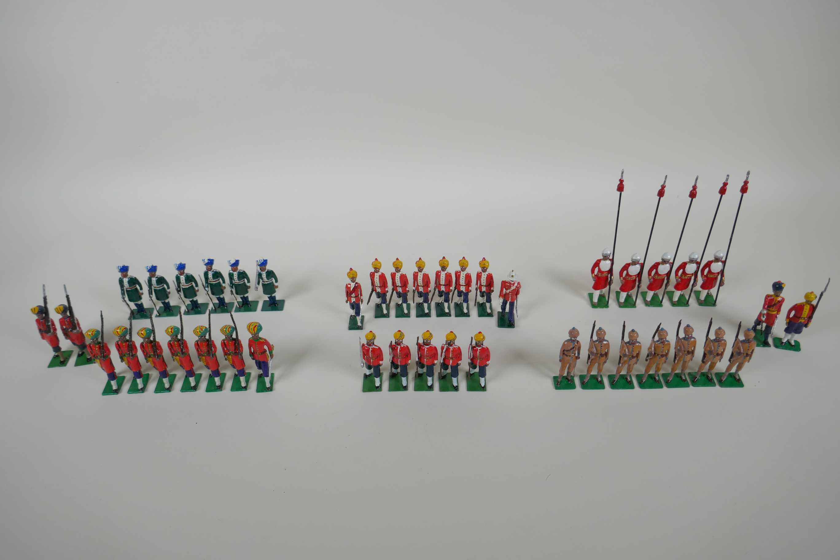 A quantity of painted lead Indian Regimental military figures to include The 30th Hyderabad Cavalry, - Image 8 of 9
