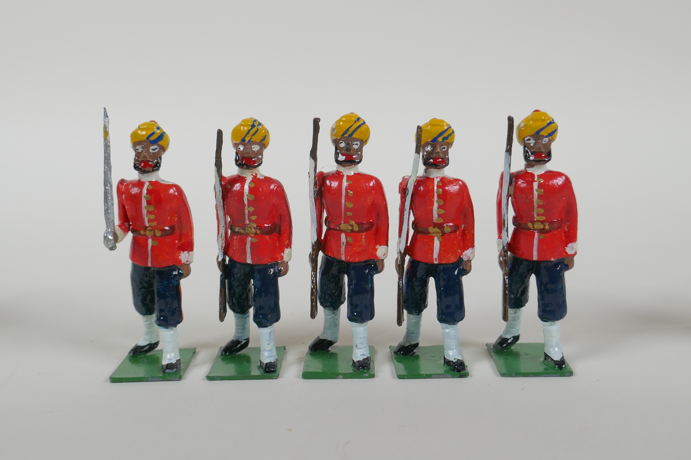 A quantity of painted lead Indian Regimental military figures to include The 30th Hyderabad Cavalry, - Image 6 of 9