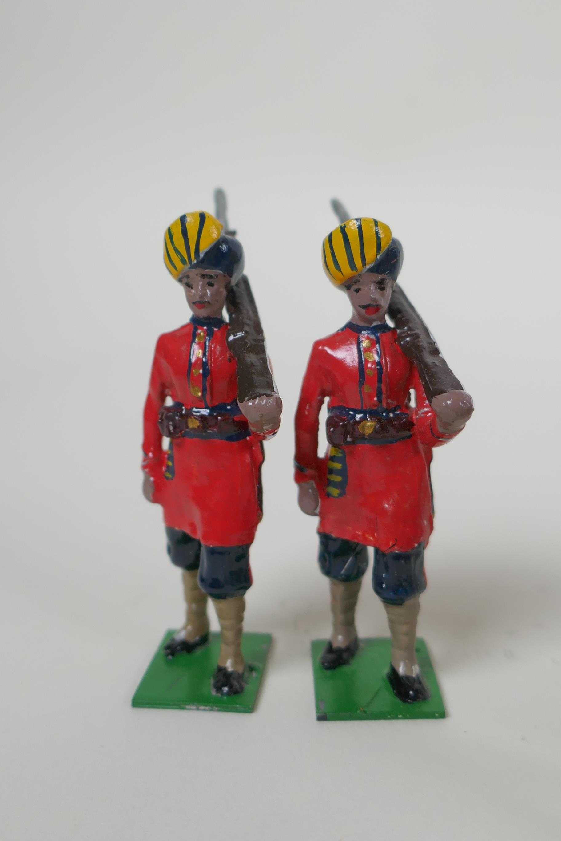 A quantity of painted lead Indian Regimental military figures to include The 30th Hyderabad Cavalry, - Image 9 of 9
