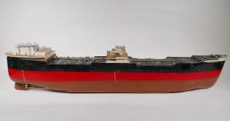 A scratch built motorised oil tanker, Katilysia, 96cm long