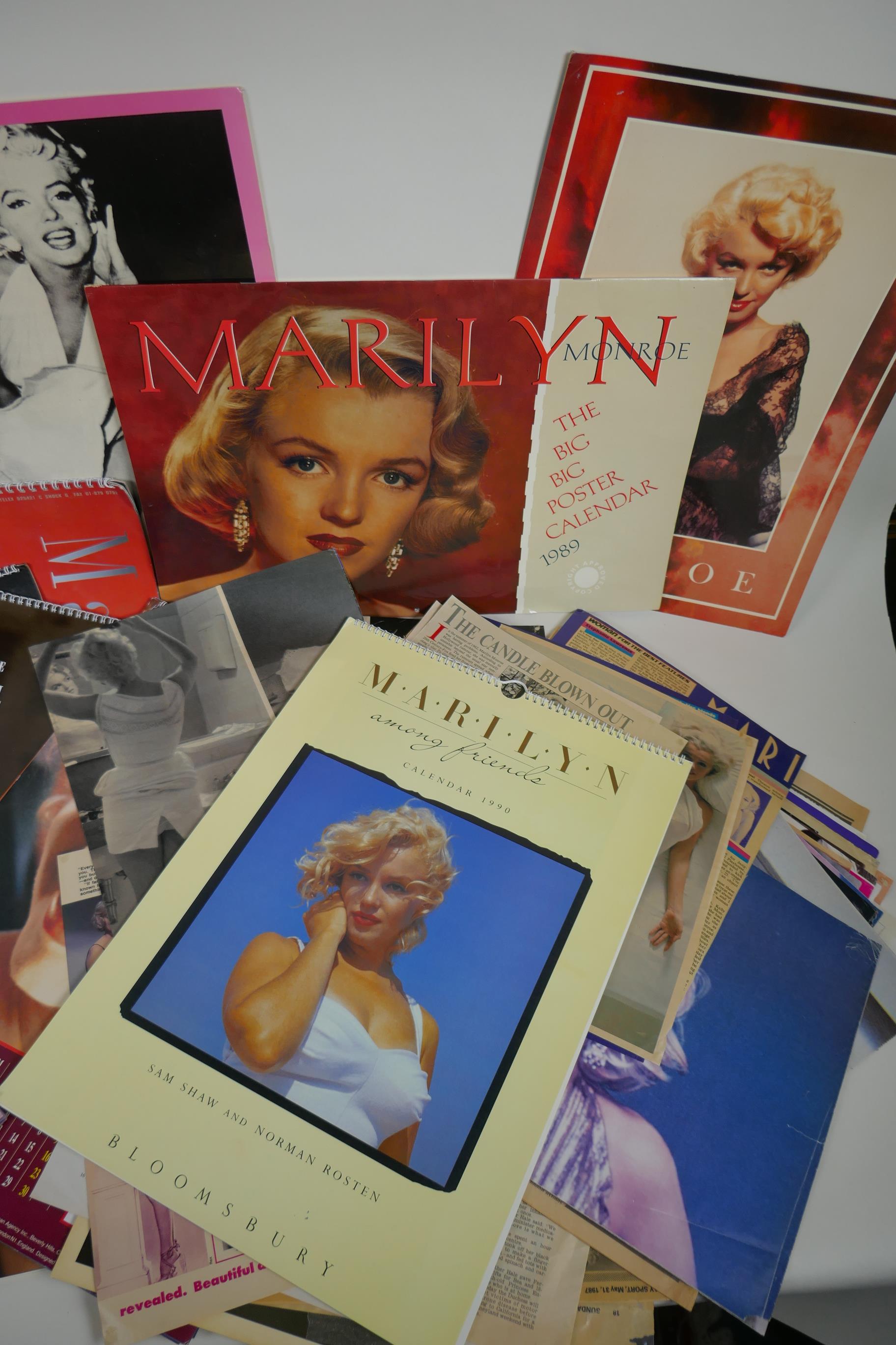 A large quantity of Marilyn Monroe ephemera to include calendars, press cuttings and posters, - Image 4 of 5