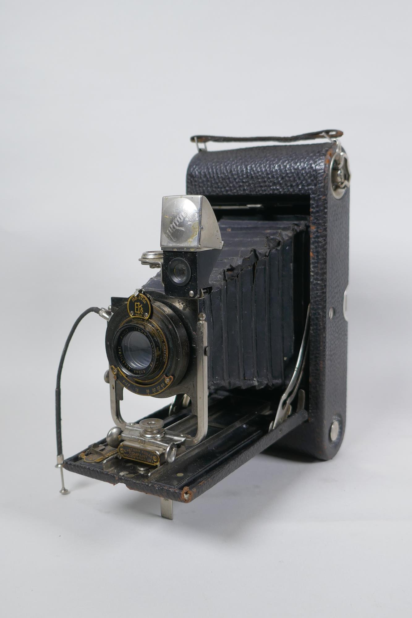 Three early C20th medium and large format cameras including a Kodak No.3A Autographic, a Houghton - Image 2 of 7