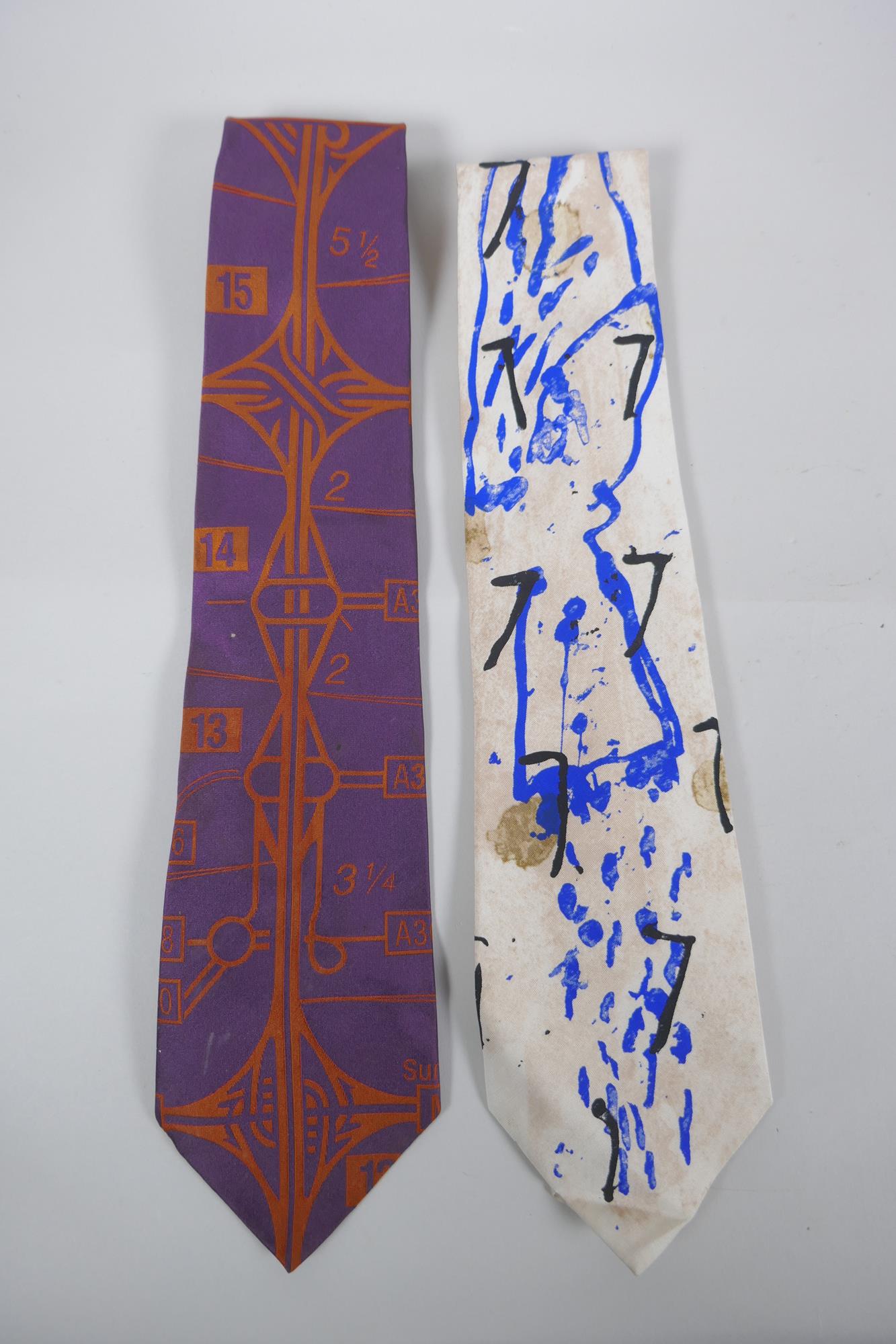 A collection of five silk 'Cultural Ties' including Ada Bird Petyarre, Tim Head, Mariano do Blas etc - Image 4 of 7