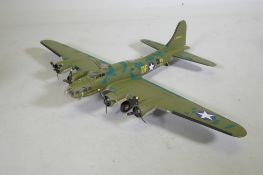 A Franklin Mint Armour Collection 1:48 scale diecast B-17 Memphis Belle Flying Fortress, complete in