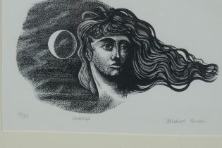 Michael Renton, untitled, 22/50, limited edition wood engraving, signed, 26 x 16.5cm