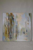 R. Knight, 'Abstraction Reflection', signed and inscribed verso, 102 x 102