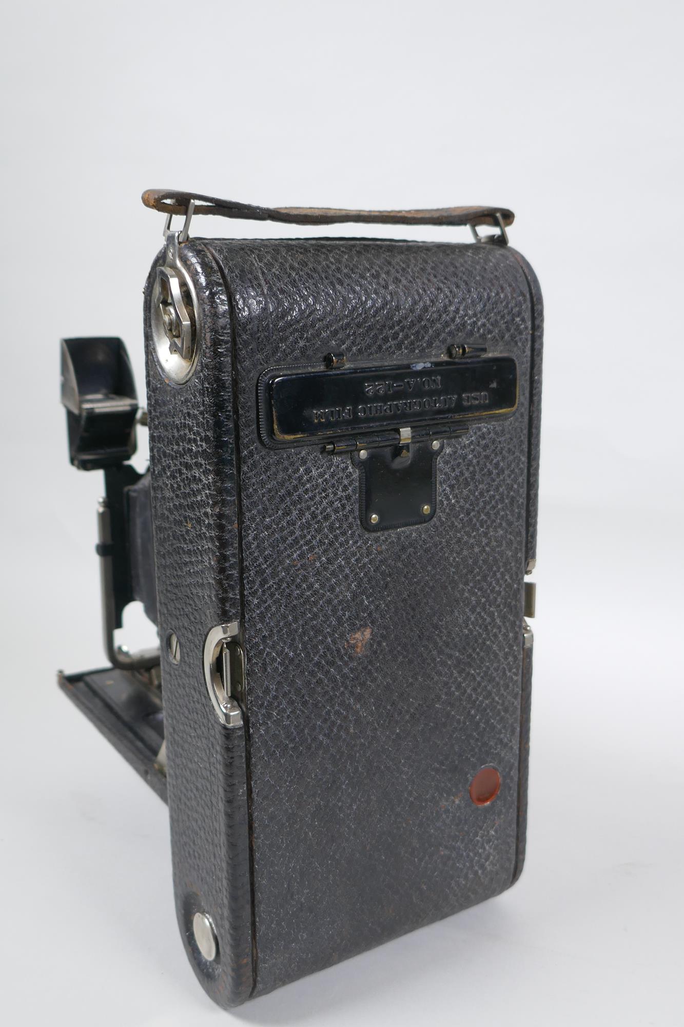 Three early C20th medium and large format cameras including a Kodak No.3A Autographic, a Houghton - Image 4 of 7