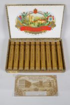 A box of ten Smit and ten Hove, Balmoral vintage  cigars, each in tube, 12cm long