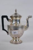 A C19th/C20th French Empire style coffee pot, Charles Barrier, 526g