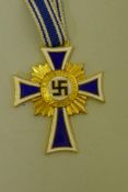 German Third Reich, Cross of Honour of the German Mother, 1st Class, inscribed 16 December 1938,