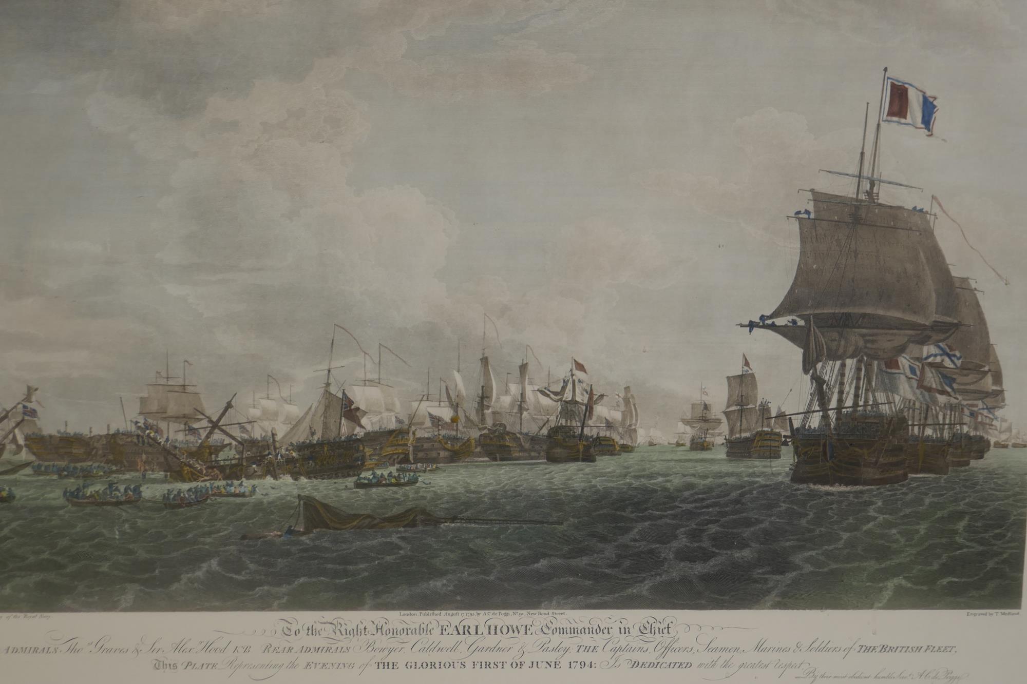 After Robert Cleveley of the Royal Navy, a pair of hand coloured engravings, to the Right - Image 3 of 8