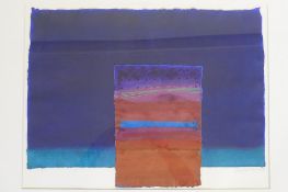 Phil Morsman, Night Beach (5), gouache on hand made Indian rag paper, signed and dated 97, 58 x 44cm