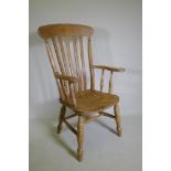 A Victorian elm and beech Windsor armchair, 112cm high