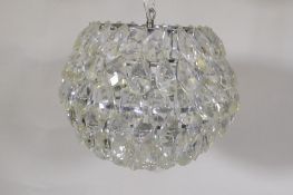 A John Lewis Alexa crystal glass ceiling lamp, 28cm diameter