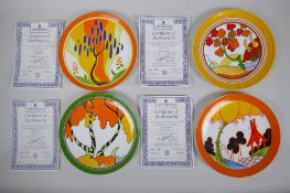 A set of four Wedgwood collectors plates from the series 'The Bizarre Living Landscapes of Clarice