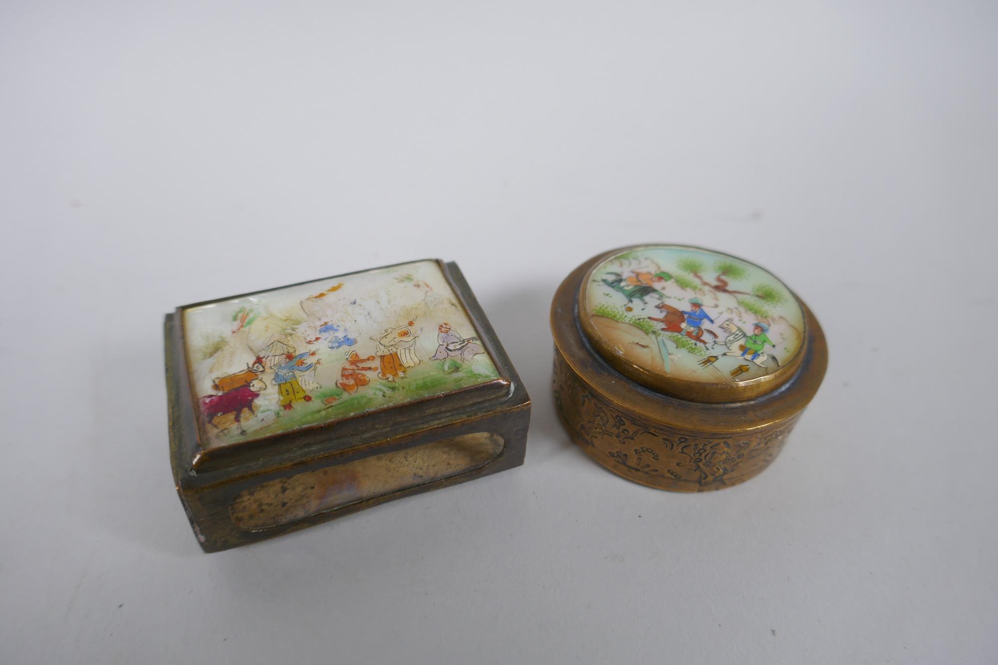 A quantity of assorted trinket, pill, cigarette and card boxes/cases, including mother of pearl, - Image 5 of 7