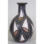 A mid century Danish Soholm studio pottery vase, marked to base, RN, 17cm high