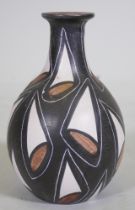 A mid century Danish Soholm studio pottery vase, marked to base, RN, 17cm high