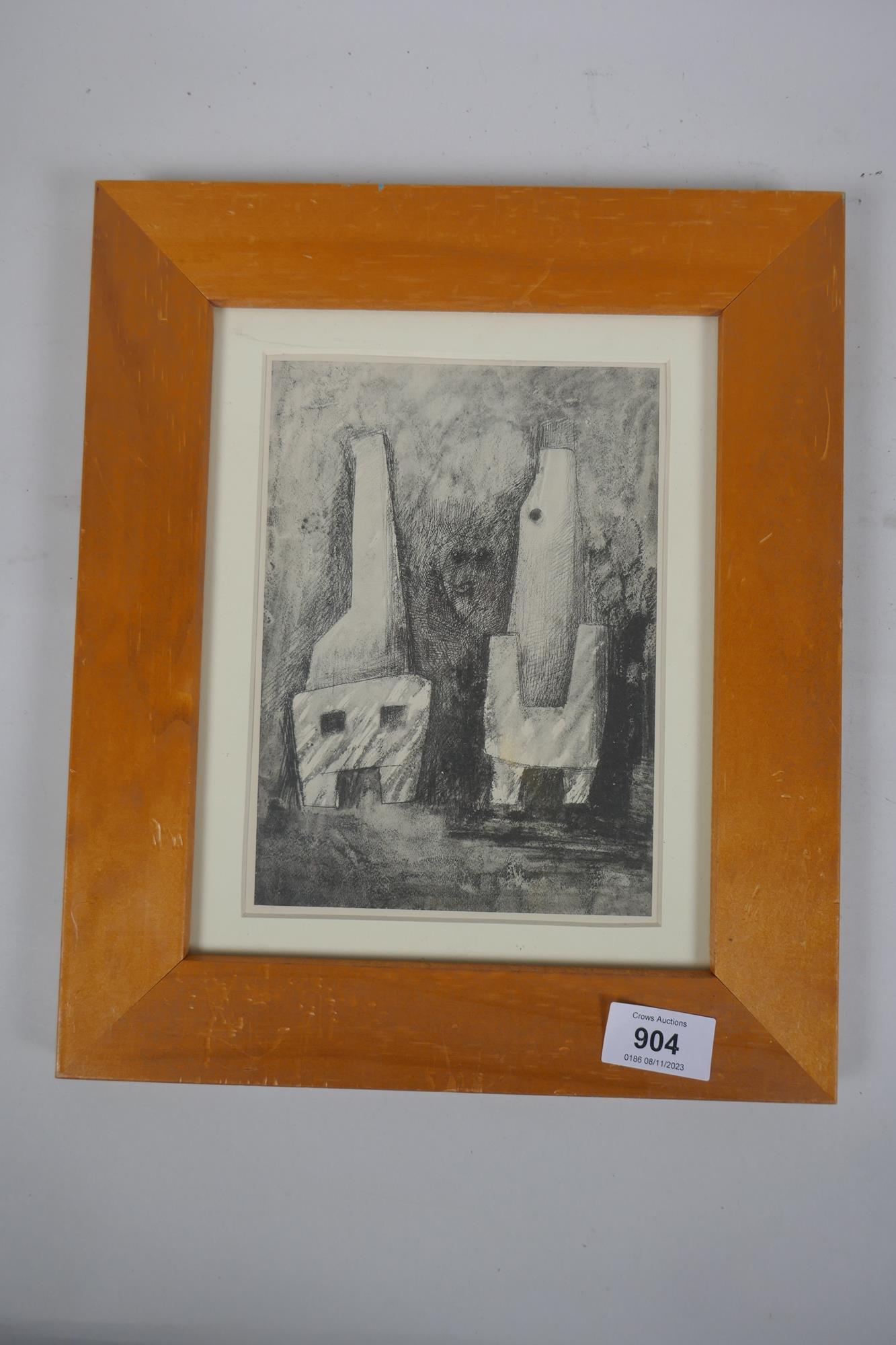 After Henry Moore, Design for a Sculpture, collotype print, 20.5 x 15cm - Image 2 of 2