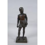 Francois Joseph Bosio, (Monegasque 1768-1845), Henri IV Enfant, a C19th bronze figure, 27cm high,