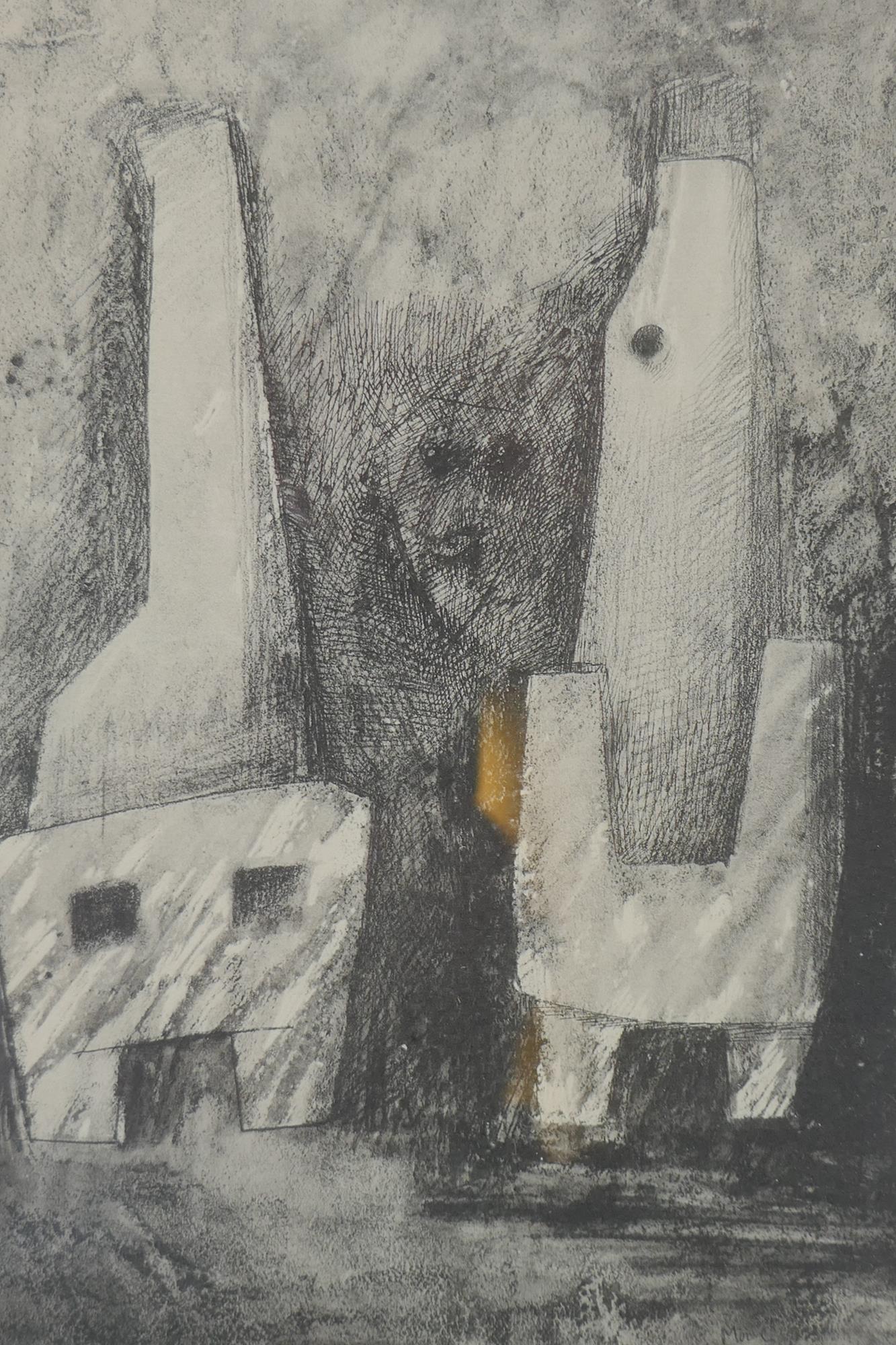 After Henry Moore, Design for a Sculpture, collotype print, 20.5 x 15cm