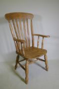 A Victorian elm and beech Windsor armchair, 112cm high